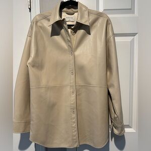 Babaton Aritzia Faux Leather Pelli Shirt Jacket. Size medium.